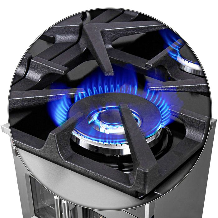 Forno Massimo 36" Freestanding French Door Gas Range, FFSGS6439-36