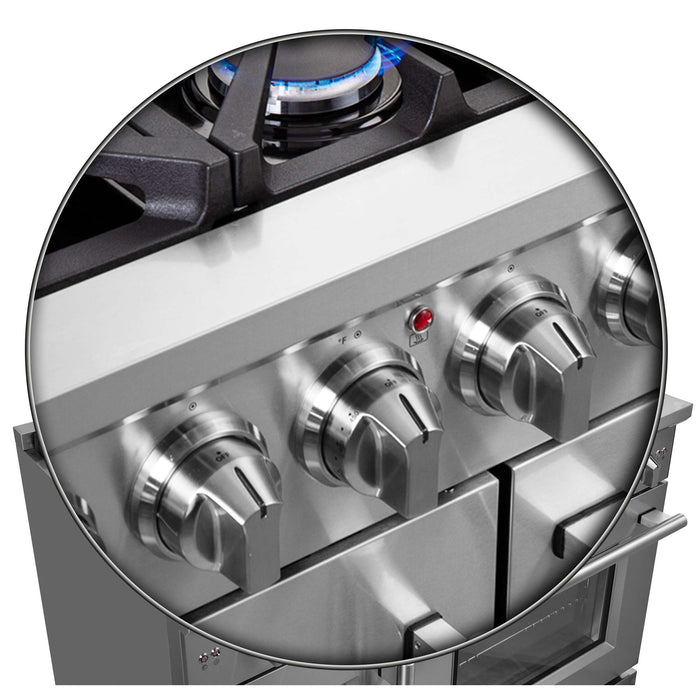 Forno Massimo 48" Freestanding French Door Gas Range, FFSGS6439-48