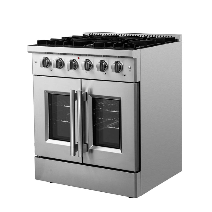 Forno Galiano 30" Freestanding French Door Gas Range, FFSGS6444-30