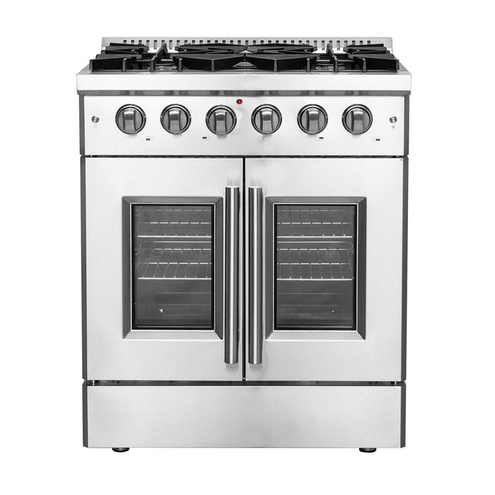 Forno Galiano 30" Freestanding French Door Gas Range, FFSGS6444-30