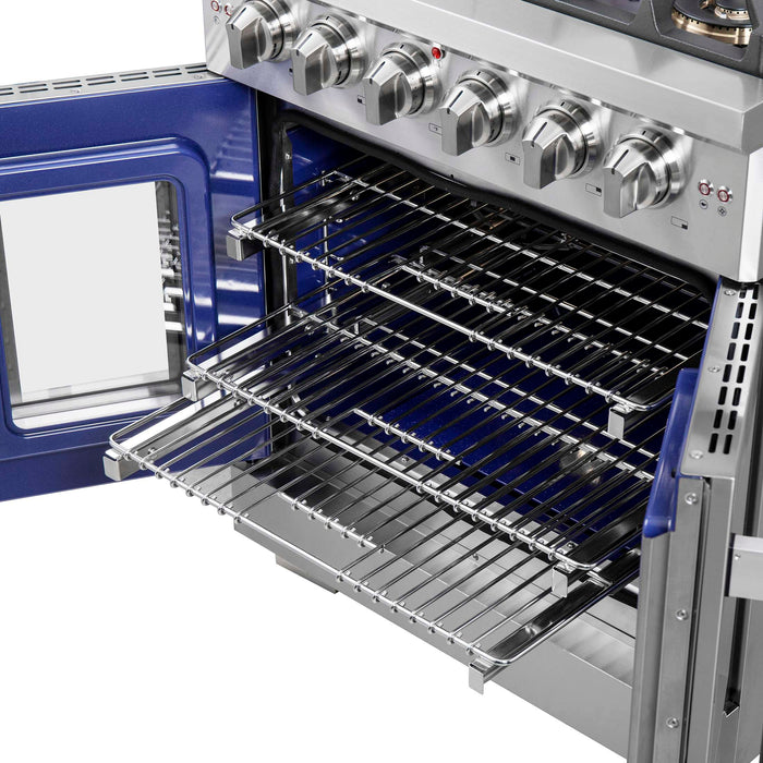 Forno Capriasca 30" Freestanding French Door Gas Range, FFSGS6460-30