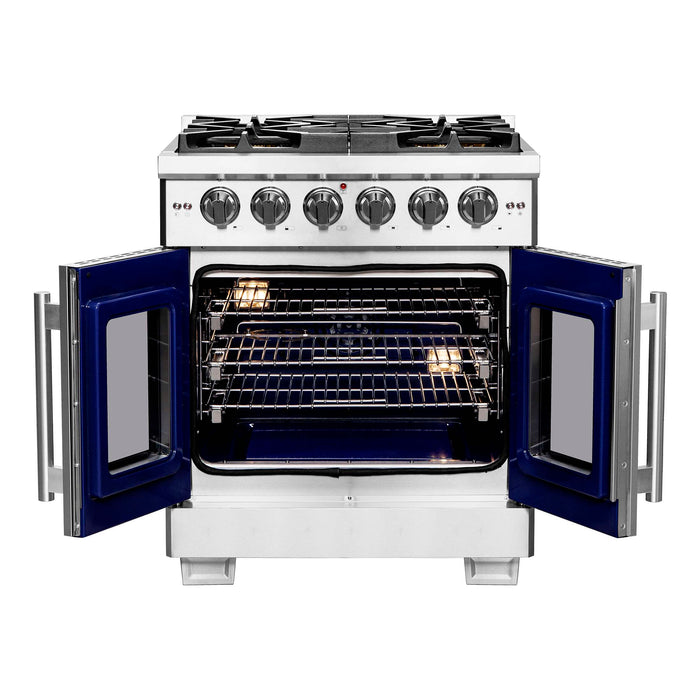 Forno Capriasca 30" Freestanding French Door Gas Range, FFSGS6460-30