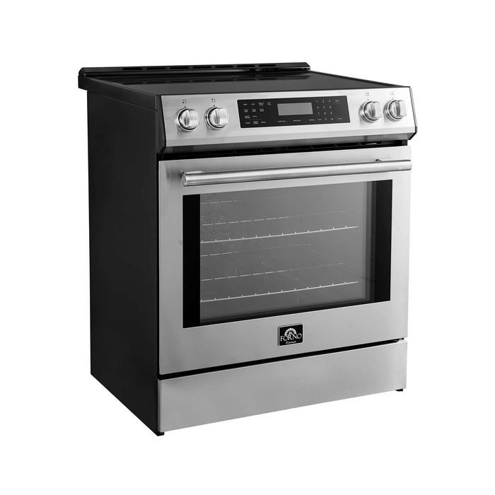 FORNO Premium 2-Piece Kitchen Bundle - Donatello 30" Induction Range, Guardia 46.8" Bottom Freezer Refrigerator, FBDL-008-01CAUS