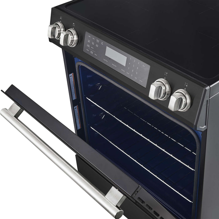 Forno Donatello Espresso 30-Inch Slide-In Induction Range Black, FFSIN0905-30BLK
