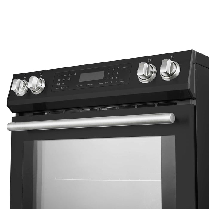 Forno Donatello Espresso 30-Inch Slide-In Induction Range Black, FFSIN0905-30BLK