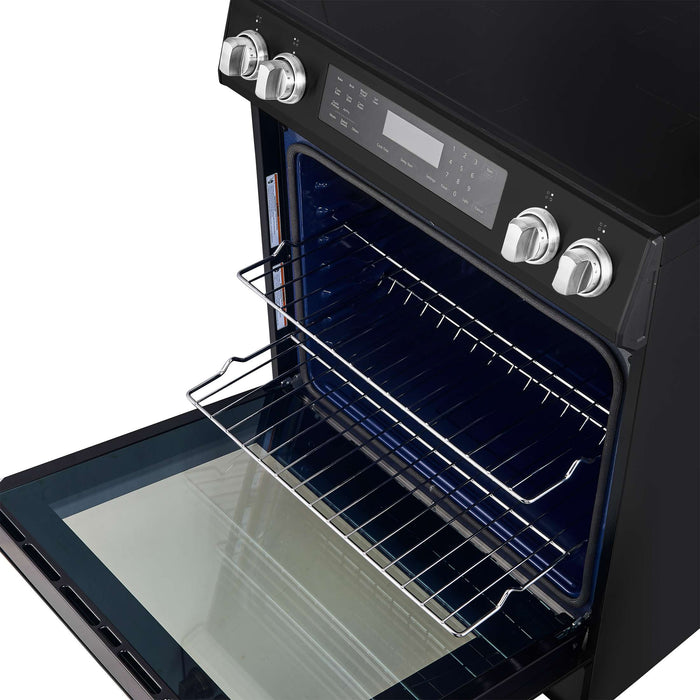 Forno Donatello Espresso 30-Inch Slide-In Induction Range Black, FFSIN0905-30BLK