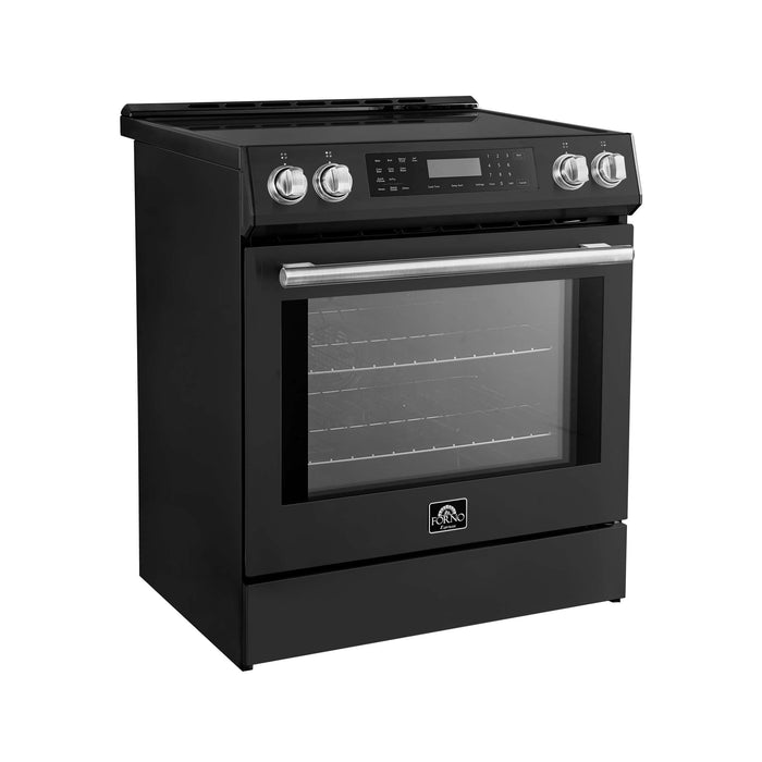Forno Donatello Espresso 30-Inch Slide-In Induction Range Black, FFSIN0905-30BLK