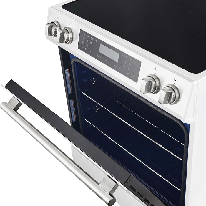 Forno Donatello Espresso  30-Inch Slide-In Induction Range White, FFSIN0905-30WHT