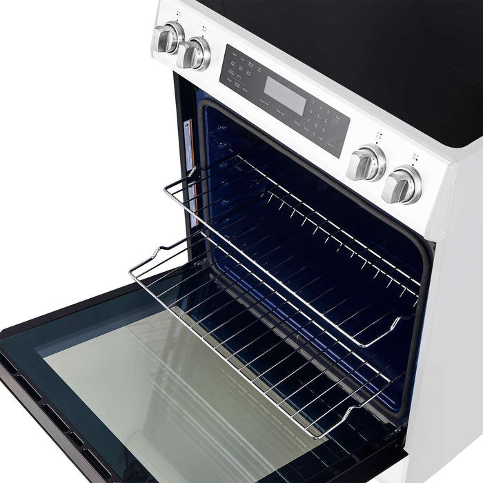 Forno Donatello Espresso  30-Inch Slide-In Induction Range White, FFSIN0905-30WHT