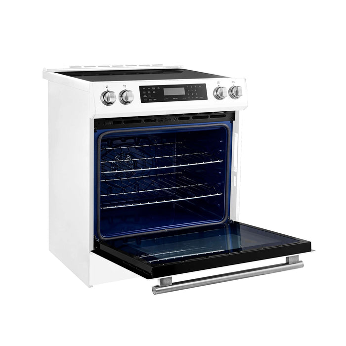 Forno Donatello Espresso  30-Inch Slide-In Induction Range White, FFSIN0905-30WHT