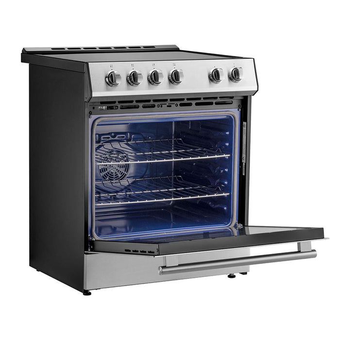 Forno Leonardo Espresso 30-Inch Slide-In Induction Range Stainless-Steel, FFSIN0982-30