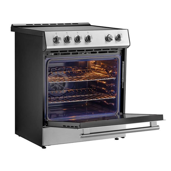 Forno Leonardo Espresso 30-Inch Slide-In Induction Range Stainless-Steel, FFSIN0982-30