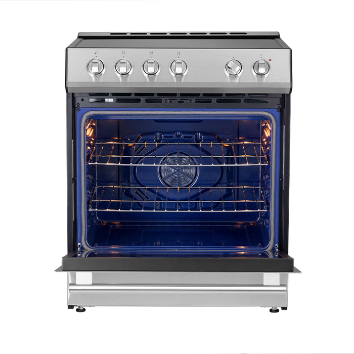 Forno Leonardo Espresso 30-Inch Slide-In Induction Range Stainless-Steel, FFSIN0982-30