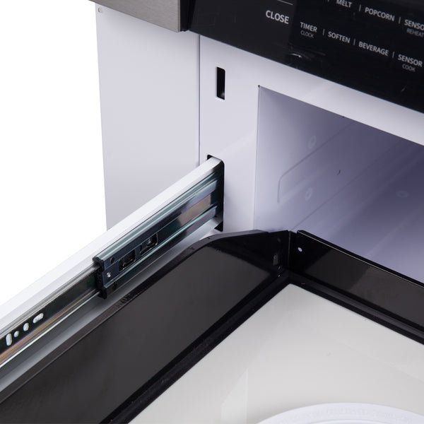 FORNO Espresso Capoliveri 30" 1.2 cu. ft. Built-In Microwave Drawer in Black with Antique Brass Handles- FMWDR3000-30BLK