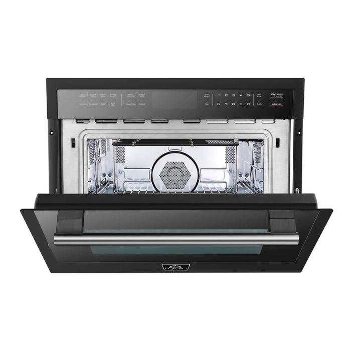 Oliena Espresso Black 24" 1750 Watt Compact Oven & 1000 Watt Microwave, 1.6 cu. ft., FMWDR3093-24BLK