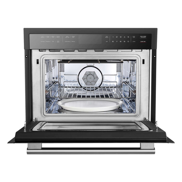 Oliena Espresso Black 24" 1750 Watt Compact Oven & 1000 Watt Microwave, 1.6 cu. ft., FMWDR3093-24BLK