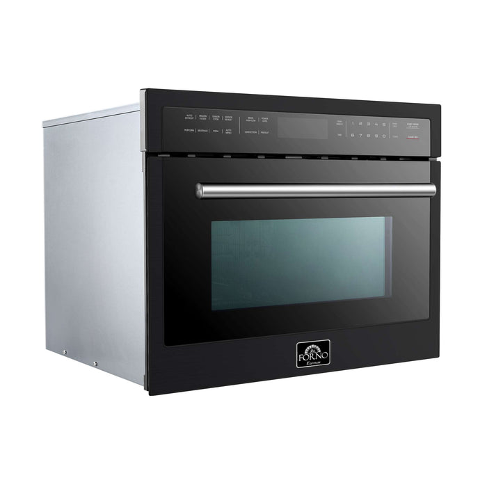 Oliena Espresso Black 24" 1750 Watt Compact Oven & 1000 Watt Microwave, 1.6 cu. ft., FMWDR3093-24BLK