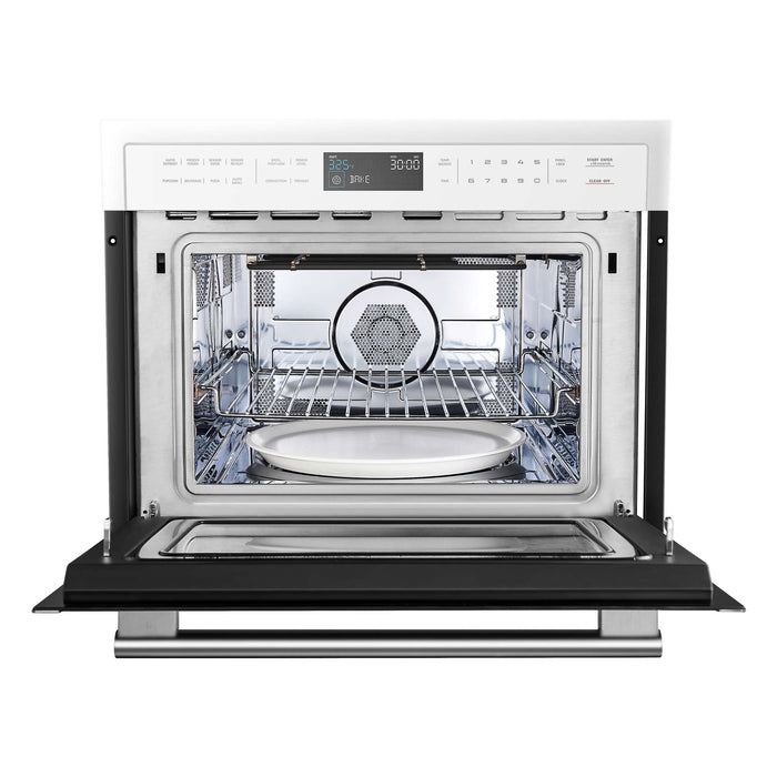 Oliena Espresso White 24" 1750 Watt Compact Oven & 1000 Watt Microwave, 1.6 cu. ft., FMWDR3093-24WHT
