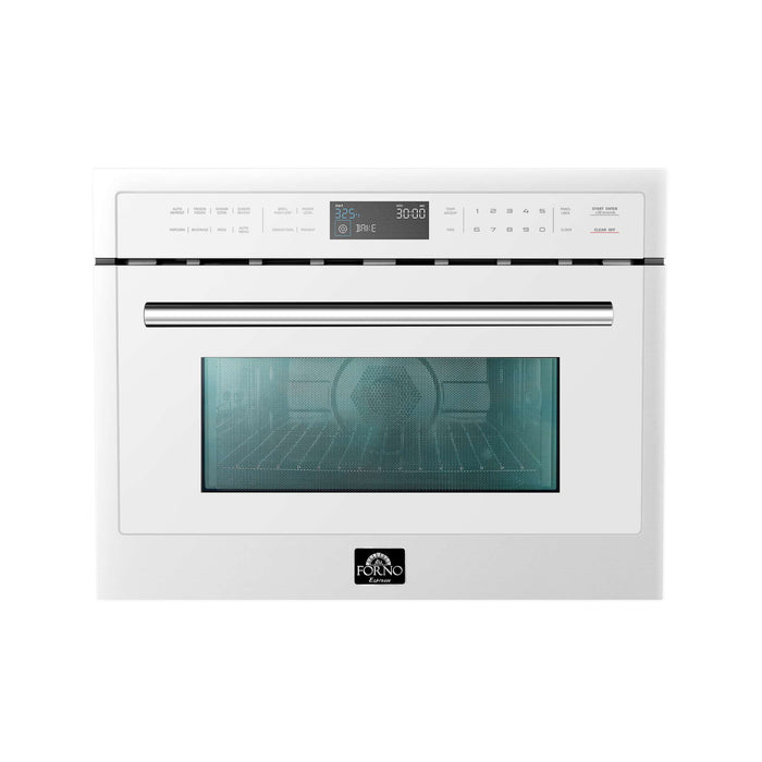 Oliena Espresso White 24" 1750 Watt Compact Oven & 1000 Watt Microwave, 1.6 cu. ft., FMWDR3093-24WHT
