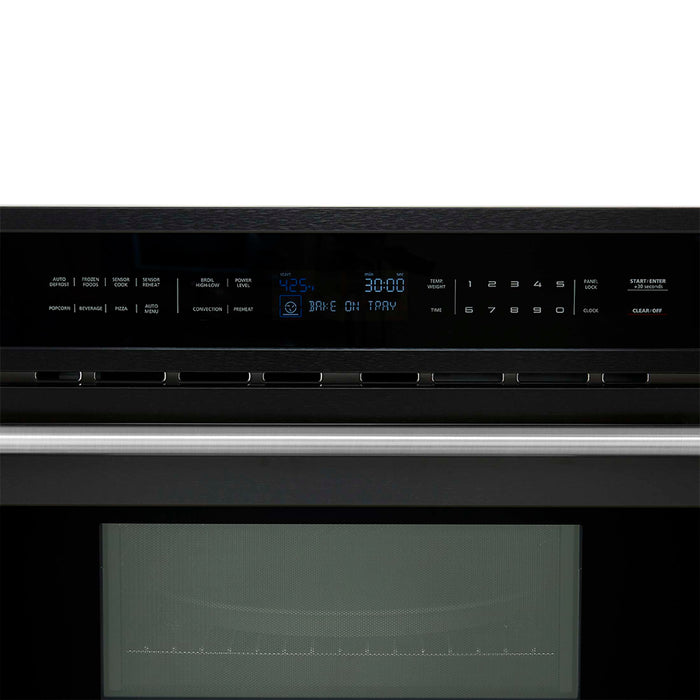Oliena Espresso Black 30 Inch 1750 Watt Compact Oven & 1000 Watt Microwave, 1.6 cu. ft., FMWDR3093-30BLK