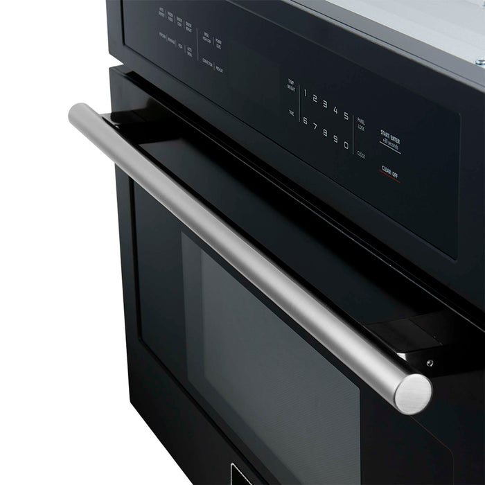 Oliena Espresso Black 30 Inch 1750 Watt Compact Oven & 1000 Watt Microwave, 1.6 cu. ft., FMWDR3093-30BLK