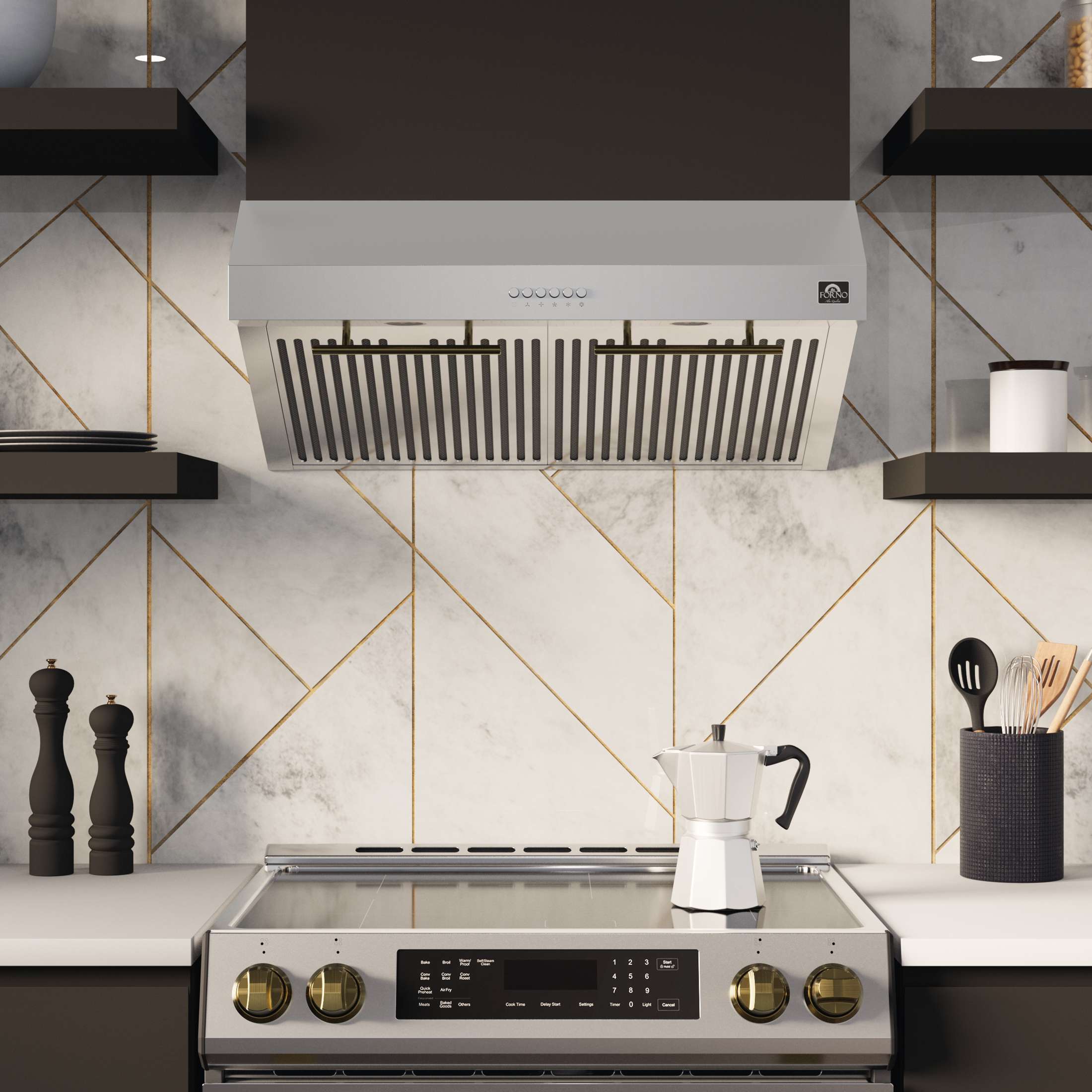 FORNO Premium 2-Piece Kitchen Bundle - Leonardo Espresso 30