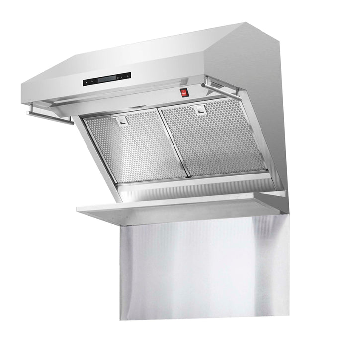 FORNO Savona - 30" Wall Mount Range Hood with Hybrid Stainless Filters & Back Splash, FRHWM5029-30HB