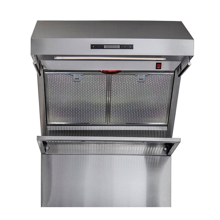 FORNO Savona - 30" Wall Mount Range Hood with Hybrid Stainless Filters & Back Splash, FRHWM5029-30HB