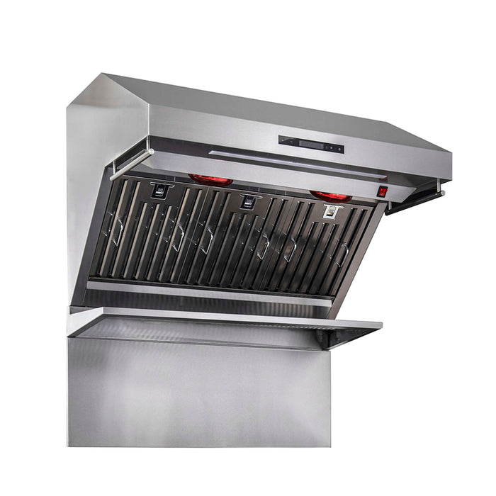 FORNO Savona - 36" Wall Mount Range Hood Baffle Filter & Back Splash, FRHWM5029-36