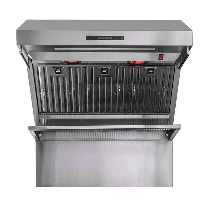 FORNO Savona - 36" Wall Mount Range Hood Baffle Filter & Back Splash, FRHWM5029-36