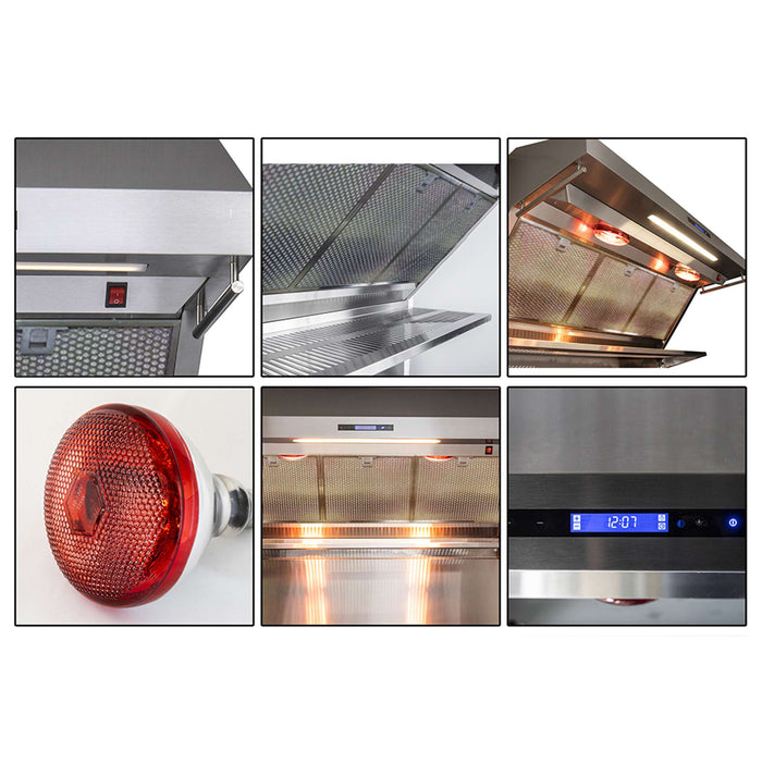 Forno Savona - 48" Wall Mount Range Hood with Hybrid Stainless Filters & Back Splash, FRHWM5029-48HB