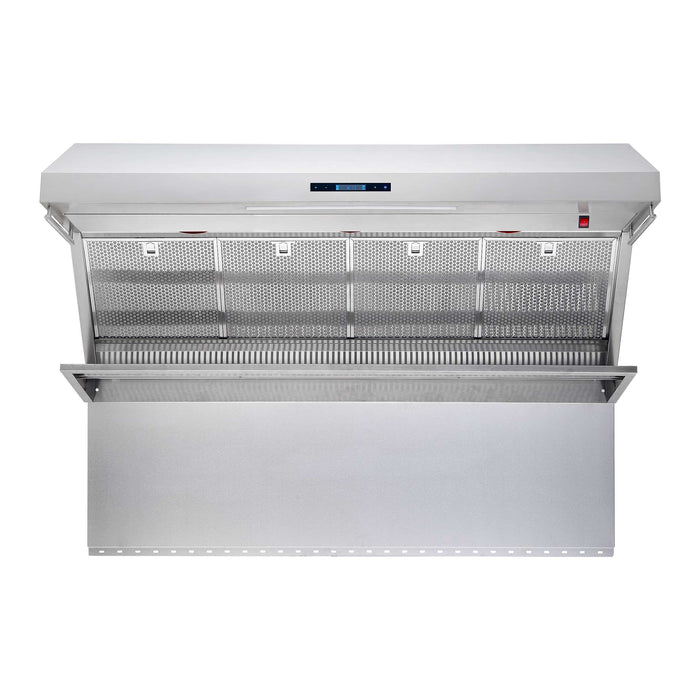 FORNO Savona 60" Wall Mount Range Hood with Hybrid Filters & Back Splash, FRHWM5029-60HB