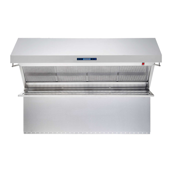 FORNO Savona 60" Wall Mount Range Hood with Hybrid Filters & Back Splash, FRHWM5029-60HB