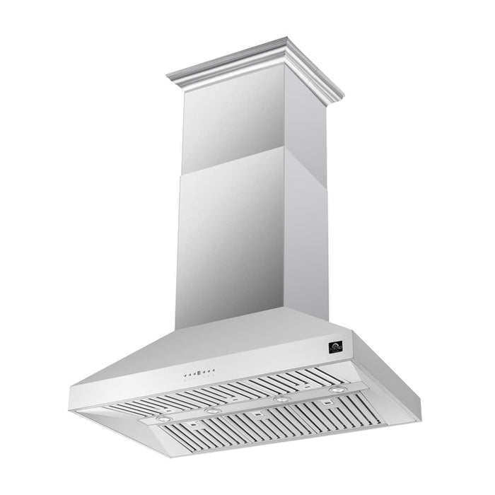 FORNO Orvieto 48" 1,200 CFM Wall Mount Range Hood in Stainless Steel-  FRHWM5094-48