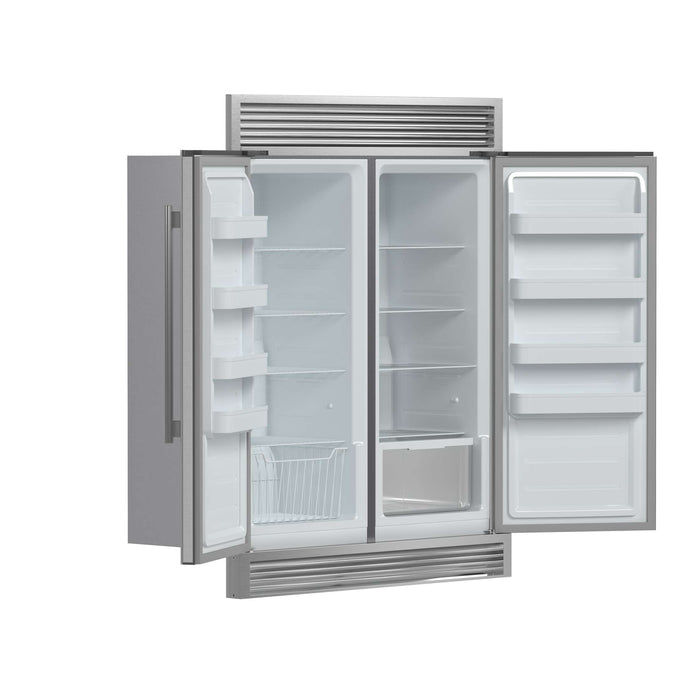 FORNO Premium 2-Piece Kitchen Bundle - Capriasca 48" Stainless Steel Range, Rizzuto 60" W. Dual Combo Convertible Refrigerator, FBDL-019-04CAUS