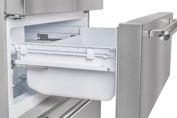 FORNO Moena 36" 19.2 cu. ft. Counter Depth Refrigerator with Ice Maker in Stainless Steel- FFRBI1820-36SB