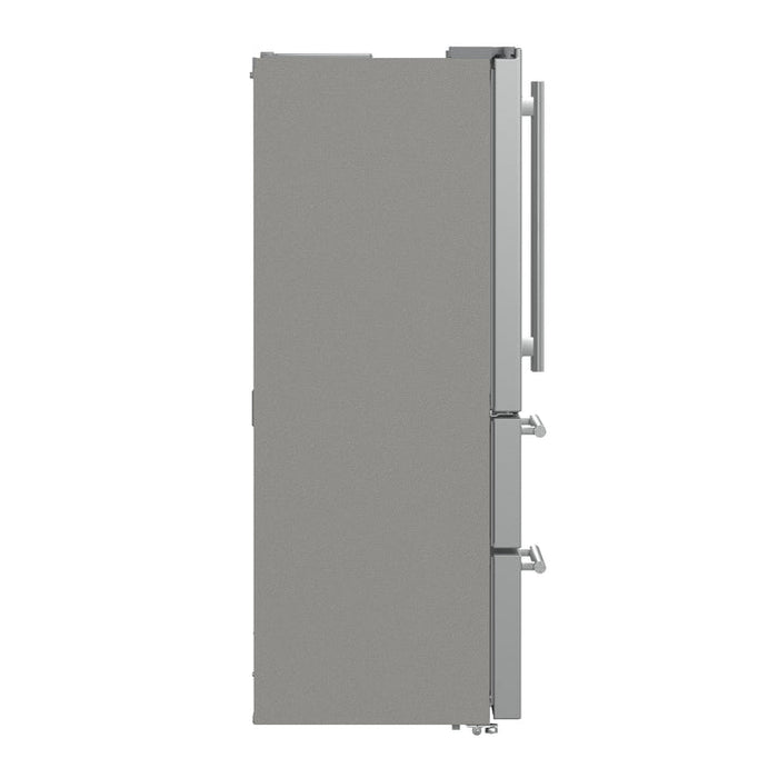 FORNO Moena 36" 19.2 cu. ft. Counter Depth Refrigerator with Ice Maker in Stainless Steel- FFRBI1820-36SB