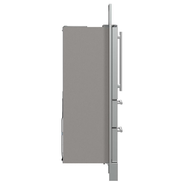 Forno Moena 36" French Door 19.2 cu. ft Stainless Steel Refrigerator, with Modern Decorative Grill - 40" Wide, FFRBI1820-40MG