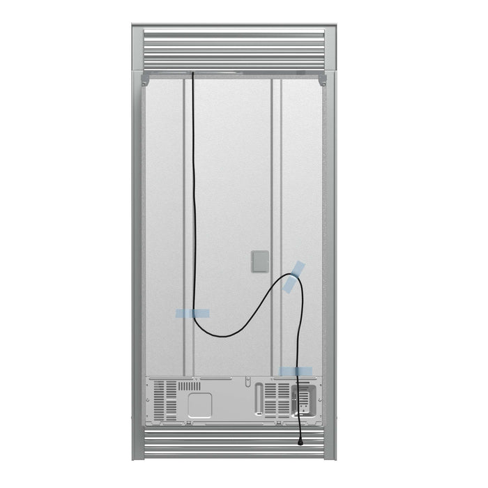 Forno Moena 36" French Door 19.2 cu. ft Stainless Steel Refrigerator, with Decorative Grill , FFRBI1820-40SG