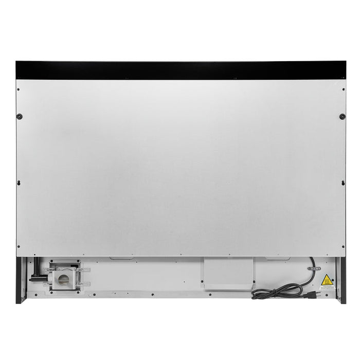 FORNO Antico 48" 5.5 cu. ft. Gas Range with 8 Sealed Burners and Griddle in Black with Antique Brass Accents- FFSGS6219-48BLK