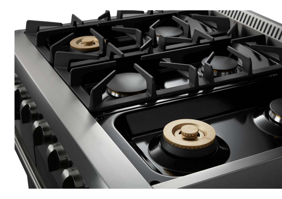 Thor Kitchen 36 in. 5.2 cu.ft. Professional Stainless Steel Sealed 6 Burner Gas Range, HRG3618U