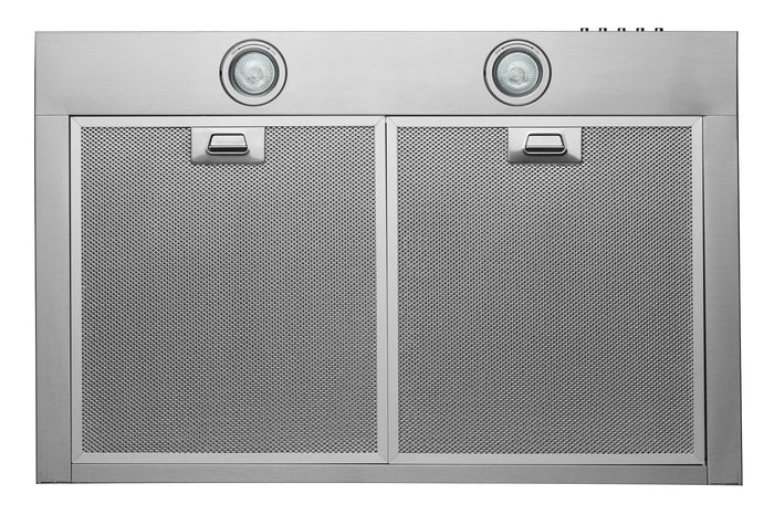 Hauslane 30-Inch 350 CFM Convertible Wall Mount Range Hood with Charcoal Filter in Matte White, WM-530WHT-30B