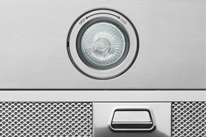Hauslane 30-Inch 350 CFM Convertible Wall Mount Range Hood with Charcoal Filter in Matte White, WM-530WHT-30B