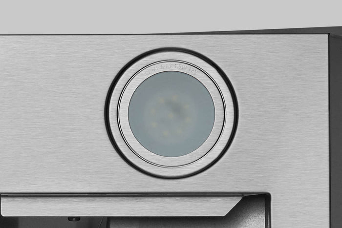 Hauslane 36-Inch 600 CFM Island Range Hood with Tempered Glass in Stainless Steel, IS-200SS-36