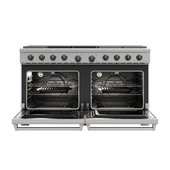 THOR Kitchen 60" 9.6 cu. ft. Professional Propane Gas Range with 8 Burners - LRG60ELP