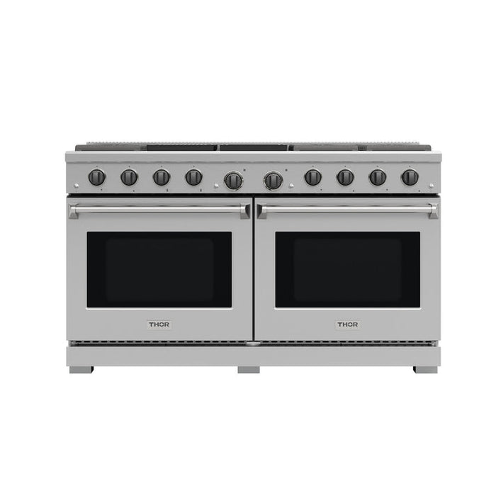 THOR Kitchen 60" 9.6 cu. ft. Professional Propane Gas Range with 8 Burners - LRG60ELP