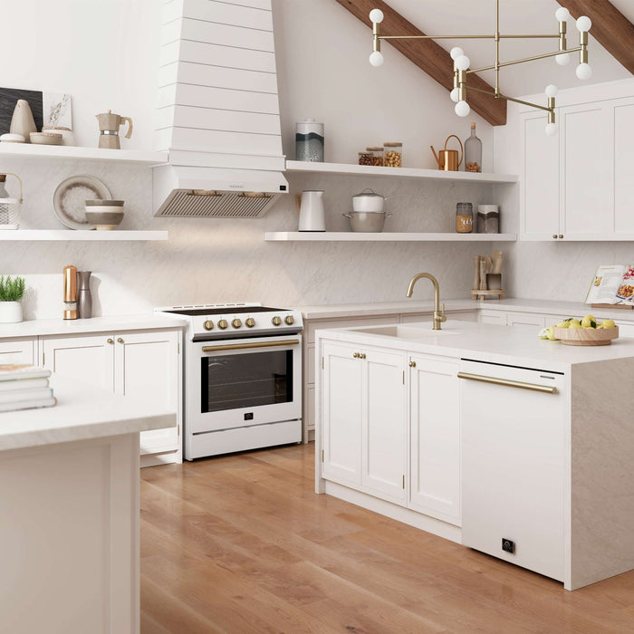 Forno Bari Espresso 30" Under Cabinet Range Hood in White, FRHUC5255-30WHT