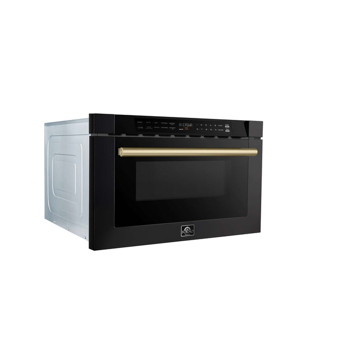 Forno Espresso Capoliveri 24" Microwave Drawer in Black, FMWDR3000-24BLK