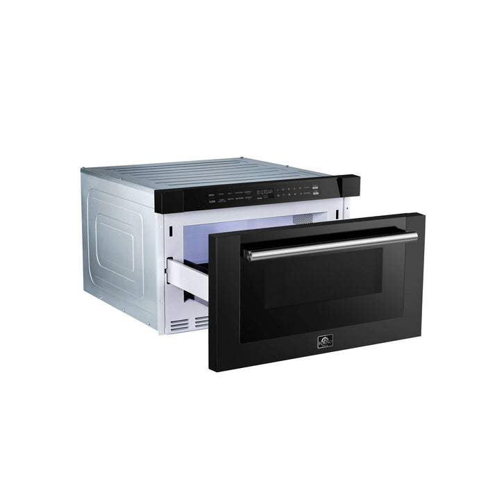 Forno Espresso Capoliveri 24" Microwave Drawer in Black, FMWDR3000-24BLK