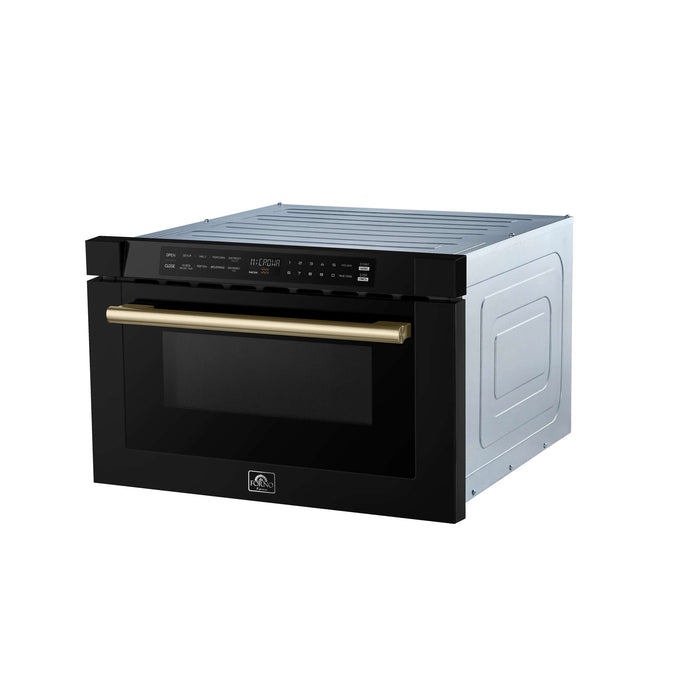Forno Espresso Capoliveri 24" Microwave Drawer in Black, FMWDR3000-24BLK
